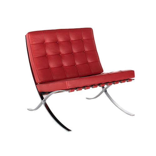 Knoll Barcelona chair rood leder