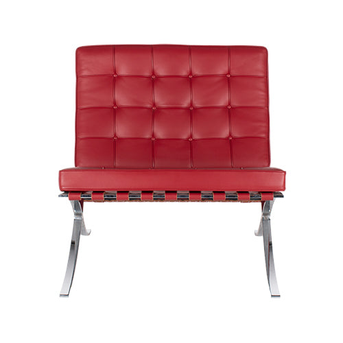 Knoll Barcelona chair rood leder