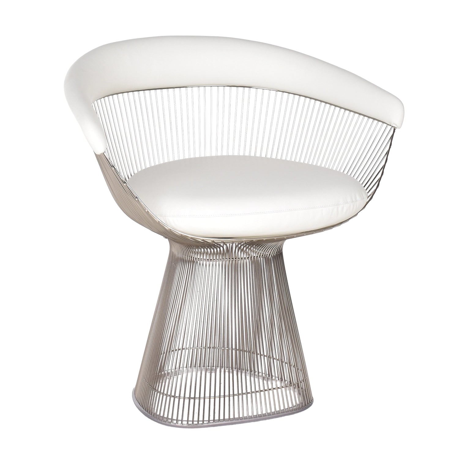 Knoll Platner sidechair wit volo leder

