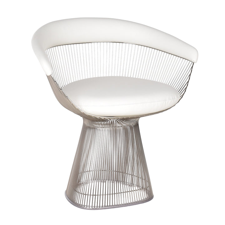 Knoll Platner sidechair wit volo leder
