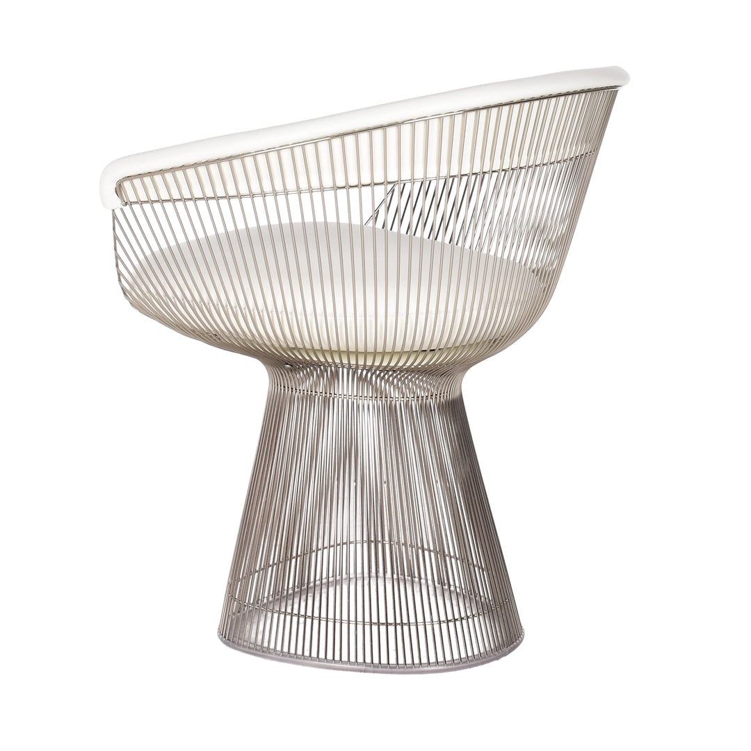 Knoll Platner sidechair wit volo leder