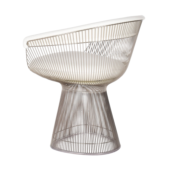 Knoll Platner sidechair wit volo leder