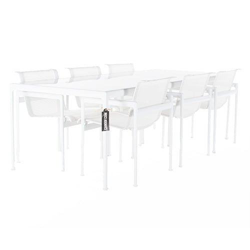 Knoll Schultz 1966 buitenset wit tafel en stoel
