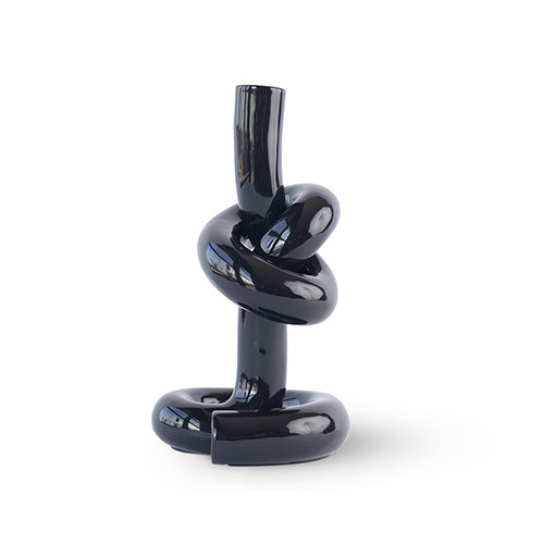 Werkwaardig Knotted kandelaar zwart
