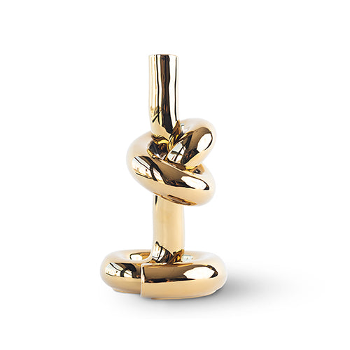 Werkwaardig Knotted kandelaar goud