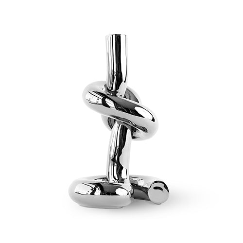 Werkwaardig Knotted kandelaar zilver