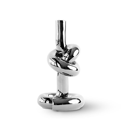 Werkwaardig Knotted kandelaar zilver