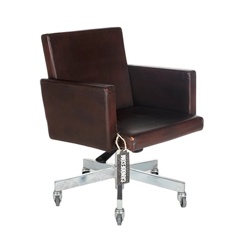 Lensvelt AVL office chair old saddle leder bruin