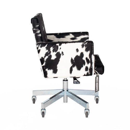 Lensvelt AVL Office Chair koeienhuid zwart wit