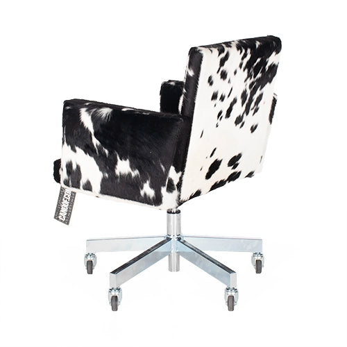 Lensvelt AVL Office Chair koeienhuid zwart wit