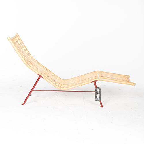 lensvelt cane divan rood ligstoel