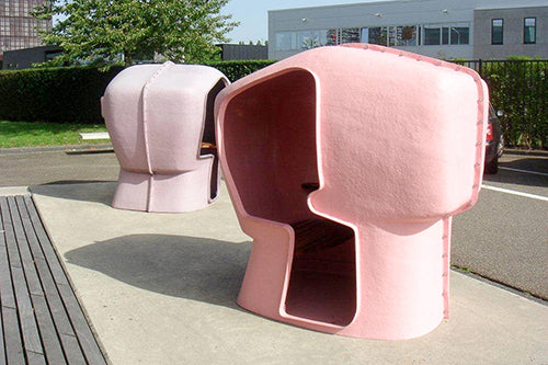 Lensvelt Skull bankje roze