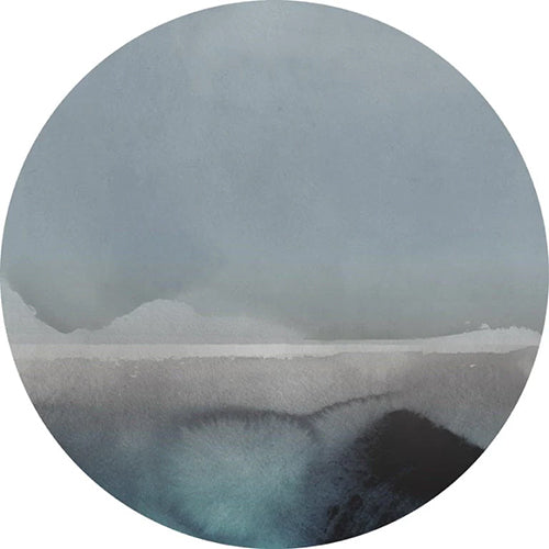 MC Horizon lake rond vloerkleed blauw grijs