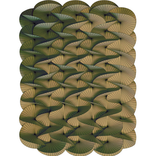 Moooi Carpets Serpentine groen geel