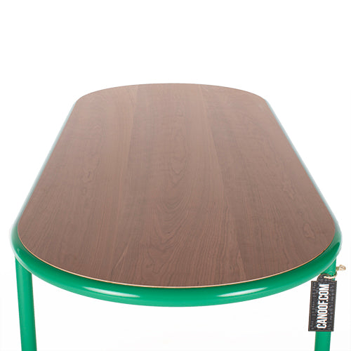 MVS tafel ovaal kersenhout groen