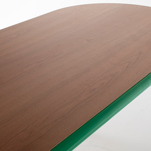 MVS tafel ovaal kersenhout groen