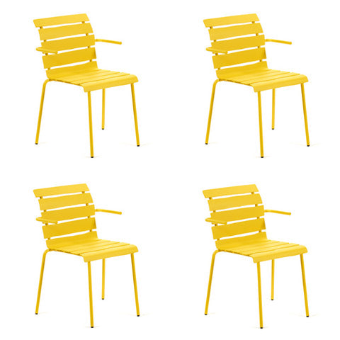 Maarten Baas Aligned Chairs armleuningen 4 stuks geel