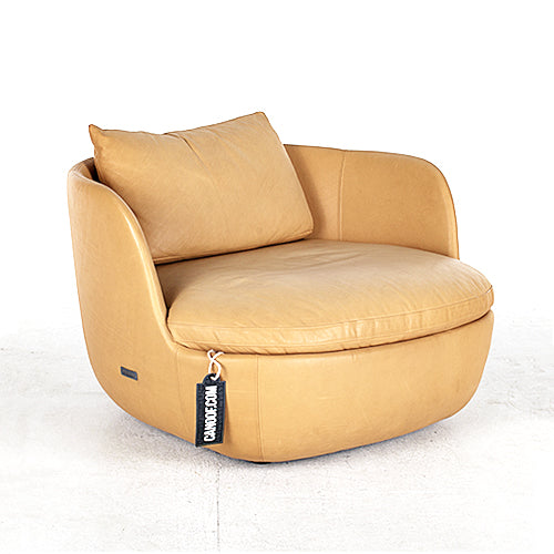 moooi bart armchair swivel cognac