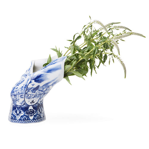 moooi blow away vaas blauw wit