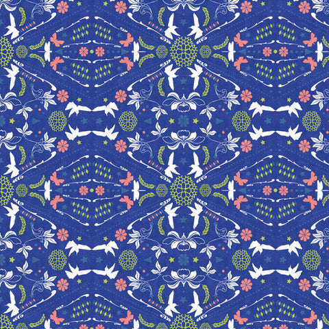 Moooi carpets Dragon Flowers vloerkleed blauw