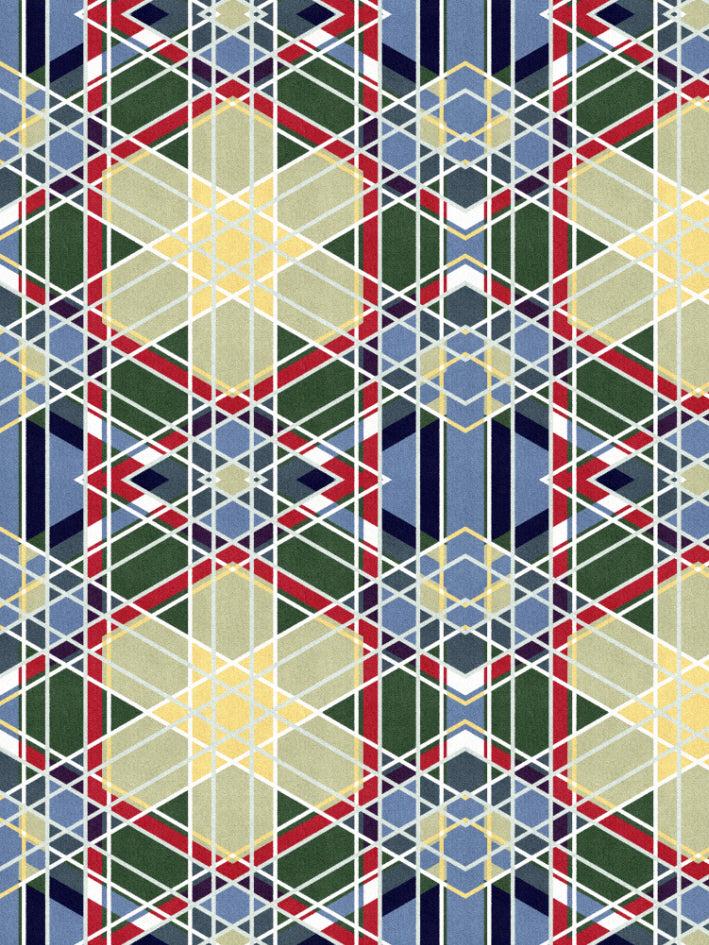 Moooi Carpets Tartan Quilt vloerkleed groen blauw geel