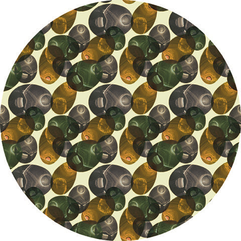 Moooi Carpets Reflection Spring round vloerkleed groen geel