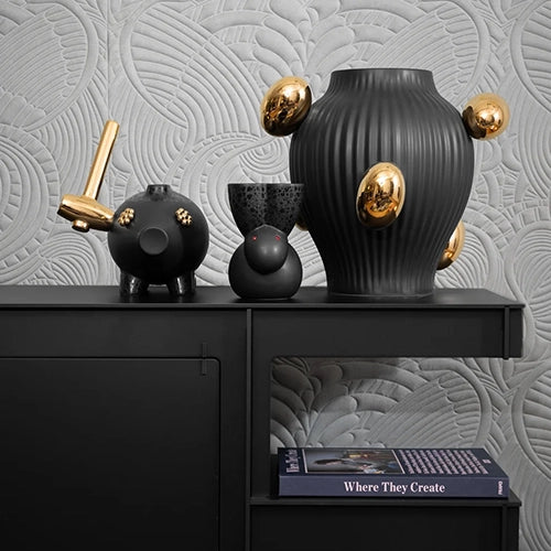 Moooi Delft Blue black edition vaas