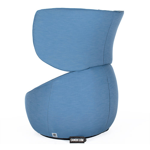 Moooi Hana chair hoge rug denim blauw