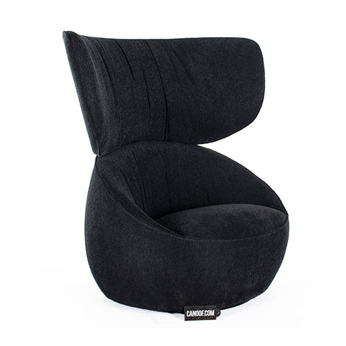 Moooi Hana fauteuil sofa hoge rug donderkblauw