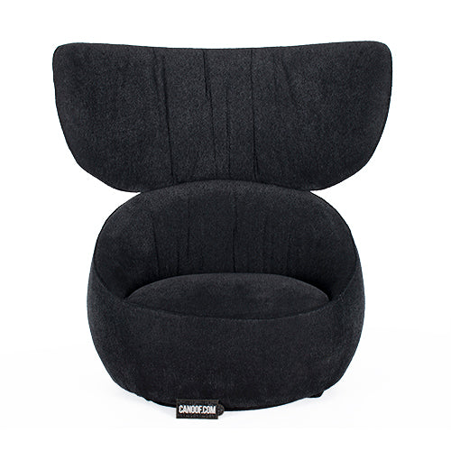 Moooi Hana fauteuil hoge rug donderkblauw