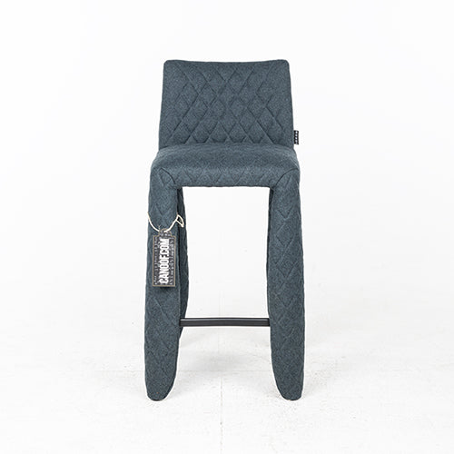 moooi monster barstool low divina melange blauw