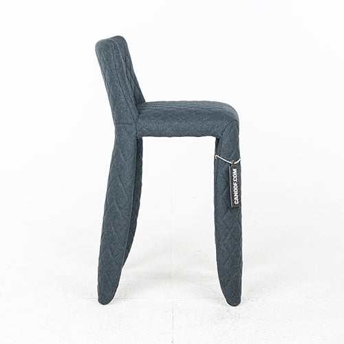moooi monster barstool low divina melange blauw