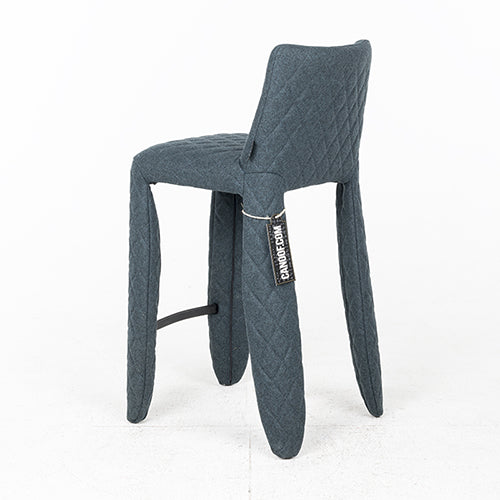 moooi monster barstool low divina melange blauw