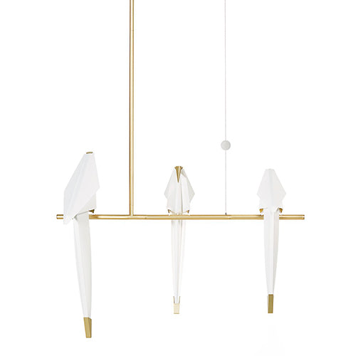 Moooi perch light lamp small wit goud