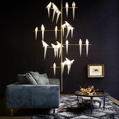 Moooi Perch light tree hanglamp wit goud