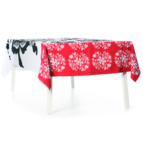 moooi throw July kleed rood wit zwart