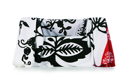 Moooi Throw July kleed zwart wit rood