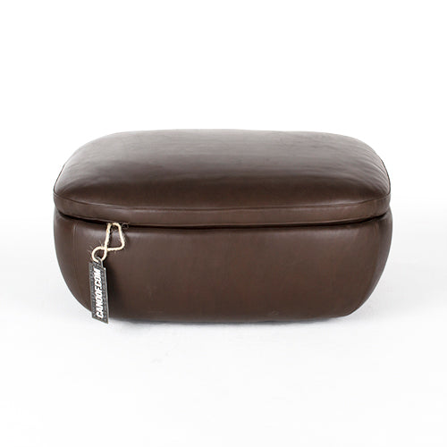 Moooi Bart poef bruin leder