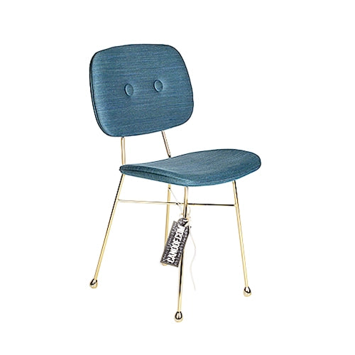 Moooi Golden chair turquoise blauw goud