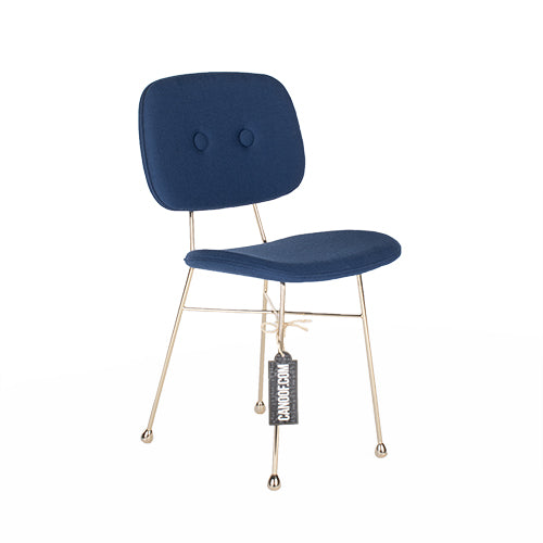 Moooi golden chair donkerblauw goud