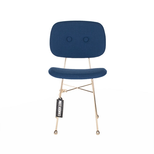 Moooi golden chair donkerblauw goud