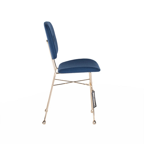Moooi golden chair donkerblauw goud