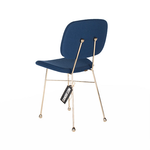 Moooi golden chair donkerblauw goud