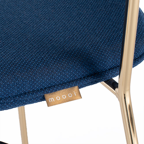 Moooi golden chair donkerblauw goud