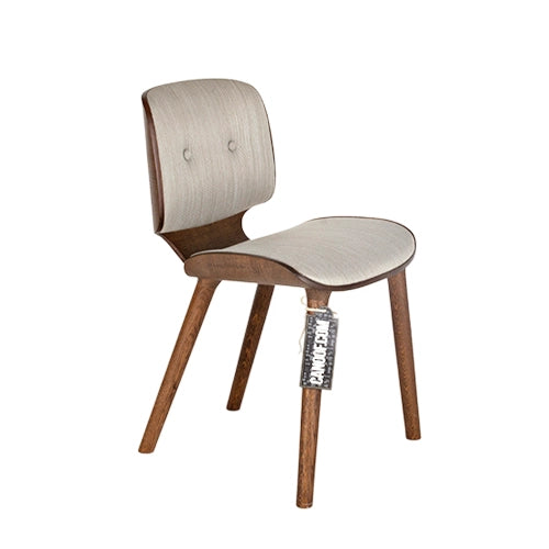 Moooi Nut stoel lichtgrijs wenge frame
