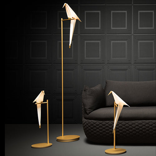 moooi perch vloerlamp goud wit