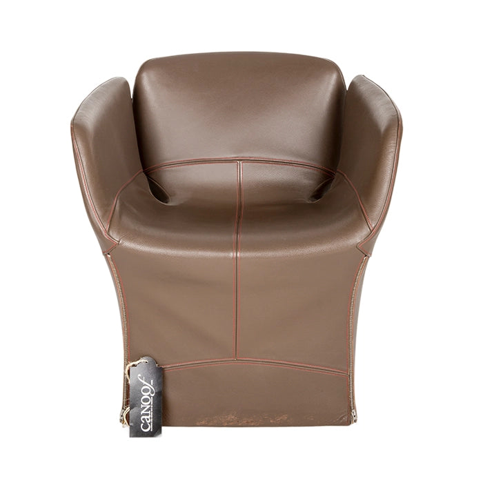 Moroso Bloomy armchair bruin leder