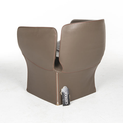 Moroso Bloomy Armchair bruin leder