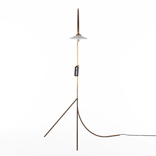 Muller van Severen vloerlamp messing wit