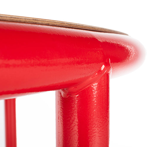 muller van severen wooden table notenhout rood